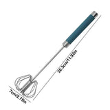 Semi-automatic Egg Beater Stainless Steel Egg Whisk Manual Hand Mixer Self Turning Egg Stirrer Kitchen Accessories Egg Tools