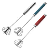 Semi-automatic Egg Beater Stainless Steel Egg Whisk Manual Hand Mixer Self Turning Egg Stirrer Kitchen Accessories Egg Tools