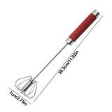Semi-automatic Egg Beater Stainless Steel Egg Whisk Manual Hand Mixer Self Turning Egg Stirrer Kitchen Accessories Egg Tools