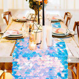 Sequin Table Runner Glittering Scales Table Runner In 12x84 Inches Theme Party Decoration Table Runner For Long Table For Baby