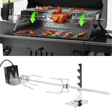 Electric BBQ Grill Rotisserie Motor Set for Camping And Household Cooking 110V/220V Rotating Meat Forks Spit Rod