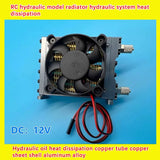 RC Hydraulic Model Radiator Hydraulic System Heat Dissipation Accessories With 12V Fan For Excavator Loader