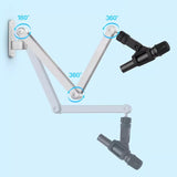 Microphone Boom Arm Stand Universal Rotation, Folding and Lifting Aluminum Alloy Wall-Mounted Bracket