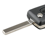 2 Buttons Flip Folding Key Case Replacement Remote Key Fob Case Blank Shell for Peugeot 207 307