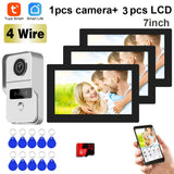 HD 7 Inch LCD Monitor WiFi Tuya Video Doorbell Outdoor Door Bell Waterproof Door Phone IP65 RFID Unlock Intercom EU DDP Shipping