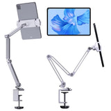 Aluminum Adjustable Tablet Holder Stand for Bed & Desk 360 Rotation Flexible Arm Mount Compatible with iPad Pro Air 4-12.9''
