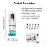 Wholesale Manufacturer's Relaxing Five-Headed Silicone Electric Massager for Pet Cats Rechargeable Body Massage Product