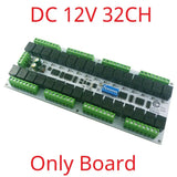 RYR432D DC12/24V 20A 32 Channel RS485 Relay Module Multifunction Modbus RTU Switch PLC Remote IO Board with Install DIN Rail Box