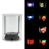 Display with Clear Cover 3.9inch WiFi Hologram Fan 3D Hologram Fan 160 LED Built in 8GB Memory Card APP WiFi Control Holographic