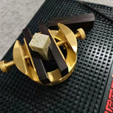 360° Rotating Dual-Axis Brass Seal Carving Clamp Sound-Absorbing Solid Wood Engraving Fixation Tool with Non-Slip Base