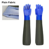 1Pair 70cm Rubber Gloves with Arm Guards Thickened Aquatic Industry Gloves Long Oil-Resistant Fishery Work Gloves