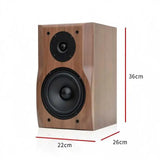 Passive Bookshelf Speakers 3D Surround Sound Dolby Digital Virtual Surround Sound Wired Subwoofer HIFI Audio Wooden Loudspeaker