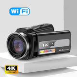 4K HD 48MP WIFI Action Digital Cameras Anti-Shake Monoculars Camcorder 16X Zoom DV Recorder Camera with Rotation Screen