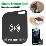 Wireless Charging Ultra Slim Tracking Card IPX68 Waterproof Works for Apple Find My Ultra Thin Tracker Keys Suitcase Bag Locator