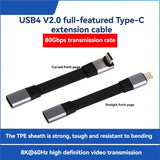 USB4 V2.0 FullFunction TypeC Extension Cable 80Gbps 240W 8K@ 60Hz USBC Interface