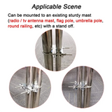 B27B Double Antenna Mast Clamp V Jaw Block With U Bolts Heavy Duty Anti-Rust Mast To Mast Mount Bracket Kit For TV,CB(15 Set)
