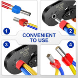 800PCS Double Wire Ferrule Kit - Dual Barrel Ferrules Connectors for AWG 22-7, Ideal for Electrical, Industrial, and DIY Project