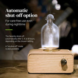For Aromatherapy - Battery Operated Diffuser Wood & Glass Oil Diffuser For Home Office Nebulizing Essential Oil Diffusers