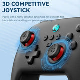 Adjustable Vibration Wireless Pro Controller Six-axis Vibration Anti Slip PC Gaming Controller for Switch/PC/Steam/iOS/Android