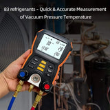 HTI New HT-750 Digital Pressure Gauge Refrigeration Vacuum  Manifold Tester Refrigerant Meter