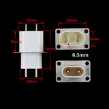 10 PCS White 4 Pins Microwave Oven Magnetron Socket Pin Filament Socket Electronic Magnetron Pin Has Penetrating Capacitor