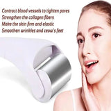 2025 New Style Metal Head Cooling Skin Anti Wrinkle Hand Held Skin Care Derma Roller Face Roller Ice Roller for Home Use