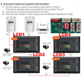 1080P 7 Inch 3pcs Touch Screen 5G Wifi Video Doorbell, Smart TUYA Home Video Intercom Rceord Kit ID Unlcok 4-Wire Connection