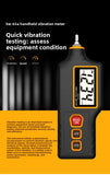 SW-63A Digital Vibration Meter, Handheld Vibration Meter Motor Fault Detector Mechanical Vibration Measurement Tool