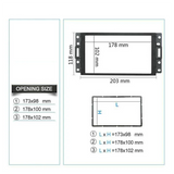 For HUMMER H3/SAAB 97X/Corvette Compatible Double Din Fascia Radio Dash Mount Trim Frame Dashboard CD/DVD Stereo Panel