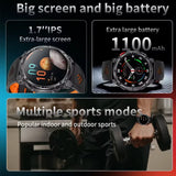 HT33 Smartwatch With Flashlight BT Call Real-time Heart Rate Monitor GPS Track Compass Deep Waterproof Outdoor Sports Smartwatch