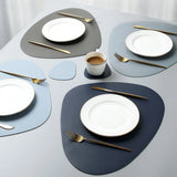 Placemat Table Mat  PU Leather Waterproof Heat Insulation Non-Slip Placemat Soft  Washable Bowl Coaster