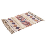 NEW ARRIVAL 60X90cm Retro Bohemian Hand Woven Tassel Carpet for Room Window Bedside Linen Rug Table Runner Door Mat