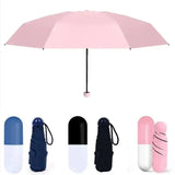 1pc Mini Fold Sunscreen Capsule Umbrella Pocket for Rain and Sun Protection When Going Out Household Products