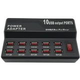 Multi 10 Port 12A 60W Charger USB Power Quick Charge Station For iPhone 7 5 5S 6 6S Plus iPad LG Samsung AC Adapter