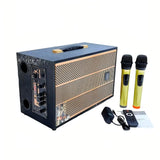 Dance Speaker Karaoke 8-inch Speaker High-power Wireless Dual Microphone Bluetooth Portable Speakers U-Disk TF Card AUX-in