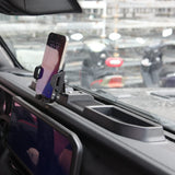 Phone Mount For Jeep Wrangler JL 2024 Dash Multi-Mount Phone Holder With Storage Tray Accessories