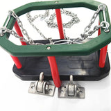 Portable High Back Full Bucket Toddler Swing Seat Green Kid Swing Rubber Outdoor Seat Swings