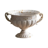 New Embossed Iron Planter Pot For Front Entry Backyard Or Interior Displaying Flowers Greens Artificial Elegant Living