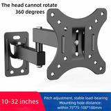 Universal Wall Mount Computer Bracket 10-37in Extendable LCD Monitor Bracket Rotatable Sturdy TV Holder Versatile Home Office