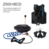 Scuba Diving Snorkel Equipment Mobile Ventilator Tankless Waterproof Portable Rechargeable To 12 Meters 3-5 Hours Underwater