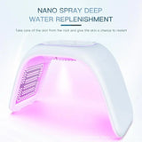 LED Light Facial Mask 5D Collagen Spray Spectrometer EMS Micro-Current Massage Skin Whitening Moisturizin 8 Colors Beauty Lamp
