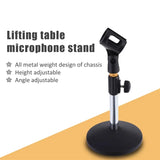 Portable Mic Stand Professional Pedestal Feet Adjustable Desk Holder Bracket Speech Live Fixing Frame Microphone Bracket