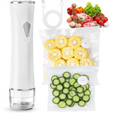 Handheld Vacuum Sealer Machine With 30 Reusable Bags, For Food Storage Featuring A Visible Tank, Wireless& Portable Design