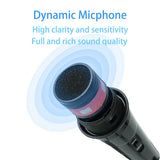 Handheld Wired Microphone Dynamic Vocal Mic with 6.35 Jack 6.56ft Cable and ON/Off Switch  for Speakers Karaoke Amp Mixer