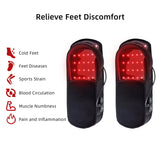 Red Light Infrared Therapy Slippers Foot and Toe Pain Relief Instep Massage Warmth Chronic Pain Inflammation Improve Blood