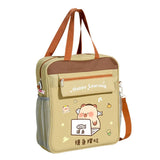 Multifunctional Capybara Crossbody Bag Multiple Pockets Large Capacity Books Bag Handbag Students