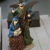 New Nativity Figurine Holy Family Sculpture Resins Christmas Decors For Desk Shelf