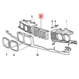 Front Center Grille for BM-W E34 5-Series 1988-1993 Grille Insert Radiator Grill Radiator Grille Grille