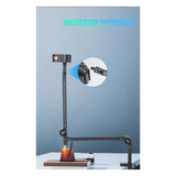 E-Easy To Use-Foldable Recording Microphone Holder Suspension Boom Scissor Arm Stand Holder With Mic Clip Table Mounting Clamp