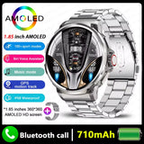 GPS Smart Watch Men 1.85-Inch HD AMOLED Screen BT Calls AI Voice Assistant Outdoor Sports Smartwatch V69 for Android IOS